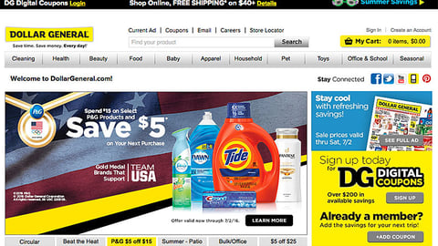 Dollar General P&G 'Gold Medal Brands' Carousel Ad