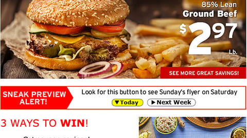 Hannaford '3 Ways to Win' Email Ad
