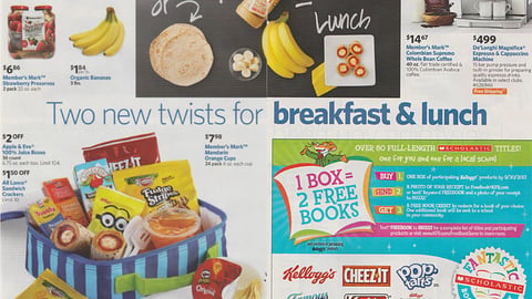 Sam's Club Kellogg '2 Free Books' Mailer Ad