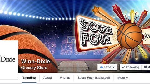 Winn-Dixie 'Score Four' Facebook Cover