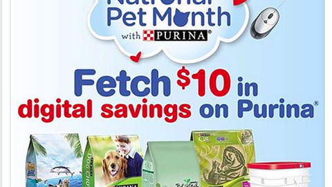 ShopRite Purina 'National Pet Month' Facebook Ad