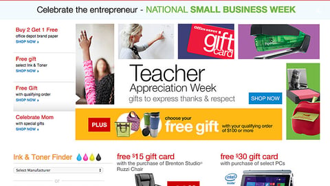 Office Depot 'Teacher Appreciation Week' Carousel Ad