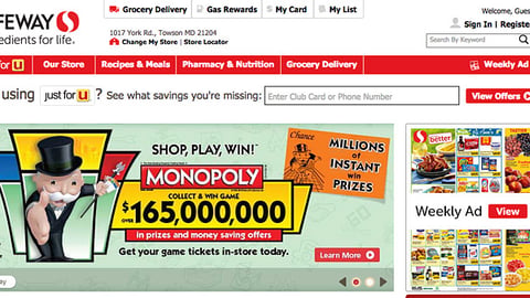 Safeway 'Monopoly' Carousel Ad