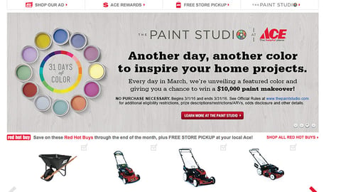 Ace Hardware '31 Days of Color' Carousel Ad