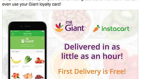 Instacart Giant-Landover Facebook Update