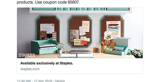 Staples Office by Martha Stewart Twitter Update