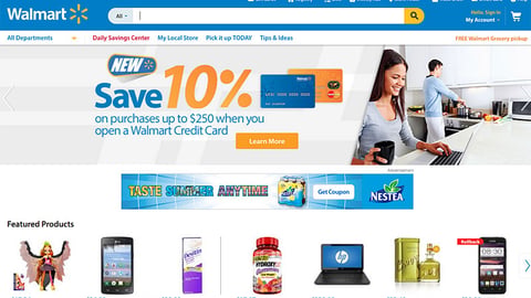 Walmart 'Save 10%' Carousel Ad