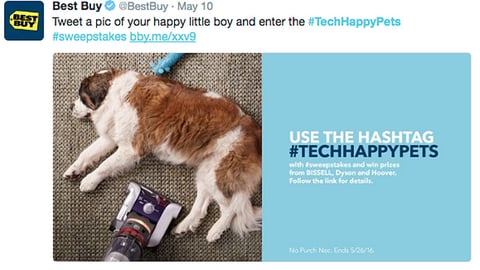 Best Buy #TechHappyPets Twitter Update
