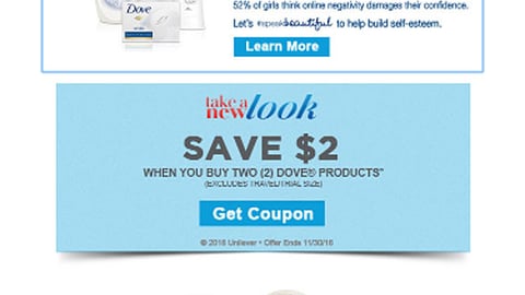 Albertsons Dove #SpeakBeautiful Email