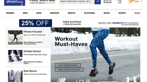 Shoebuy.com Home Page