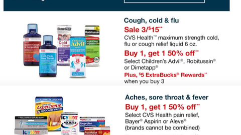 CVS 'Cough and Colds' Email