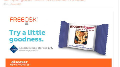 Freeosk Goodnessknows Sam's Club Blog Post