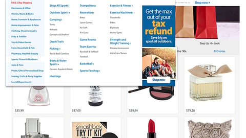 Walmart 'Tax Refund' Category Ad