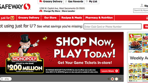 Safeway Monopoly Carousel Ad