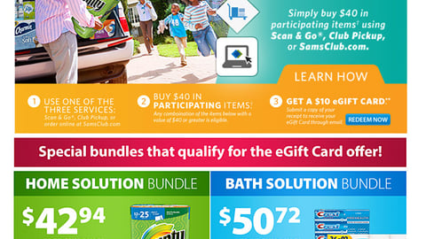Sam's Club P&G 'Full Home Happy Home' Website