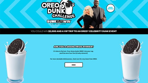 Oreo 'Dunk Challenge' Website