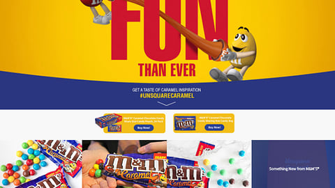 Mars Walmart 'Caramel is More Fun' Web Page