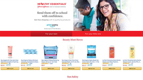 J&J 'Healthy Essentials' Amazon Showcase