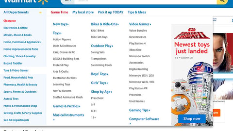 Walmart 'Force Friday II' Category Ad