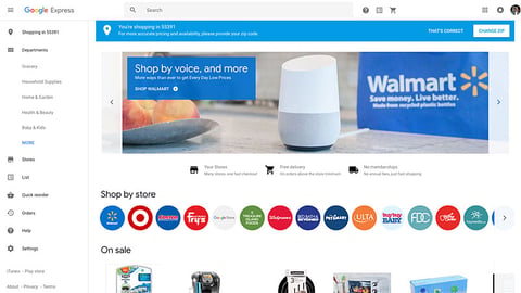 Google Express Walmart Carousel Ad