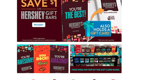 Hershey's 'Gift Bars' Walmart Page