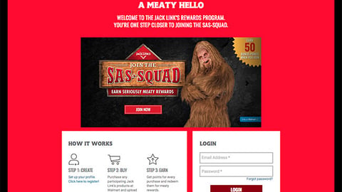 Jack Link's Walmart 'Sas-Squad' Website