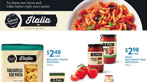 Walmart Sam's Choice Italia Circular Feature