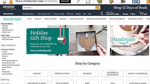 Amazon Handmade Holiday Gift Shop
