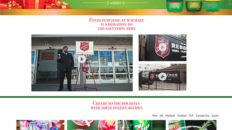 7Up Walmart 'Buy, Drink, Give' Web Page