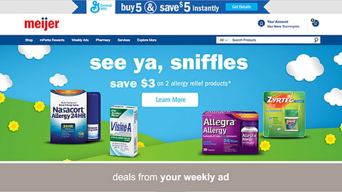 Meijer 'See Ya, Sniffles' Leaderboard Ad