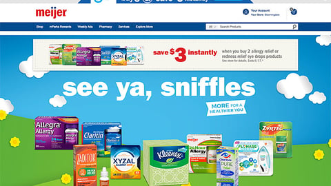 Meijer 'See Ya, Sniffles' Web Page