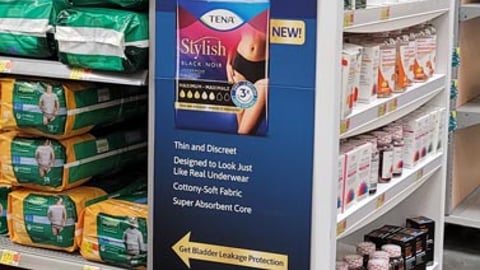 Tena Stylish Walmart 'Just Like Underwear' Side Panel
