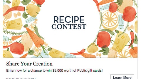 Publix 'Share Your Creation' Facebook Update