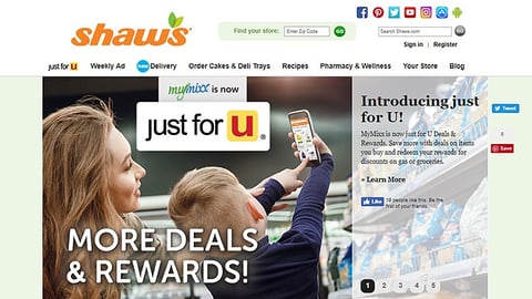 Shaw's 'Introducing Just for U' Carousel Ad
