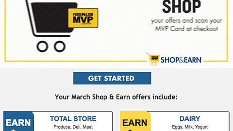 Food Lion 'Shop & Earn' Email Blast