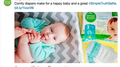 Simple Truth 'Comfy Diapers' Twitter Update
