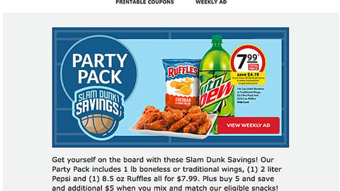 Bi-Lo 'Slam Dunk Savings' Email Ad