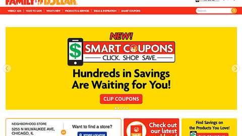 Family Dollar 'Smart Coupons' Carousel Ad
