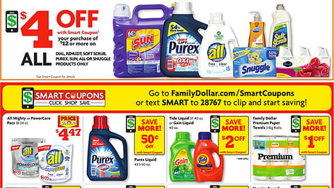 Family Dollar 'Clean Up with Smart Savings' Feature