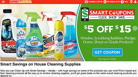 Family Dollar 'Smart Savings' Web Page