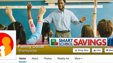 Family Dollar 'Smart School Savings' Facebook Cover