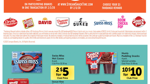 Safeway Conagra Brands '$5 Fandango Reward' Feature