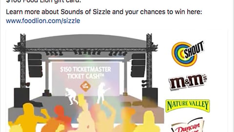 Food Lion 'Sounds of Sizzle' Facebook Update