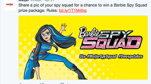 Meijer 'Barbie Spy Squad' Twitter Update