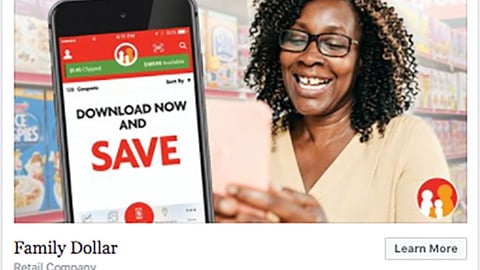 Family Dollar 'Start Saving More Than Ever' Facebook Update