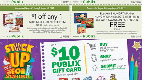 Publix Kellogg 'Stock Up for School' Feature
