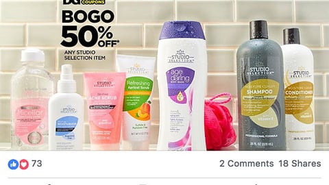 Dollar General Studio Selection 'Buy One Get One 50% Off' Facebook Update