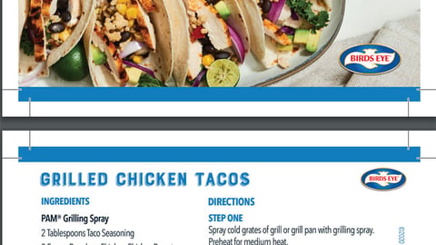 Conagra Kroger 'Grilled Chicken Tacos' Recipe Tearpad