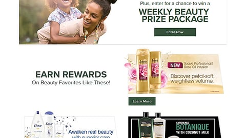 Unilever Albertsons 'Take a New Look' Website
