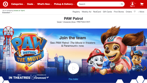 Target Paw Patrol Showcase
